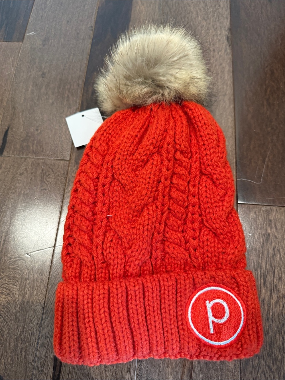 Pure Barre Pom sherpa Lined winter hat